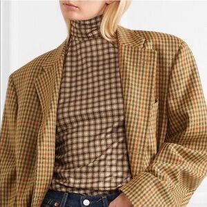 Plaid Turtleneck Top
